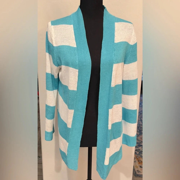 Talbots size Medium Petite linen cardigan sweater - Picture 1 of 8